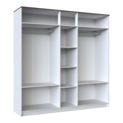 Pera Wardrobe 5 Doors White/L. Oak