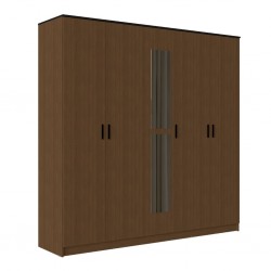 Pera Wardrobe 5 Doors Amber Itauba/B.P Reali
