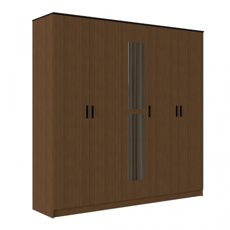 Pera Wardrobe 5 Doors Amber Itauba/B.P Reali