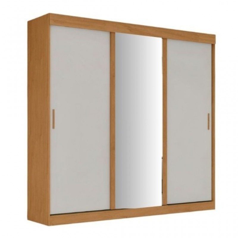 Saion Wardrobe 3Drs & 3 Drawers Almond & Off White