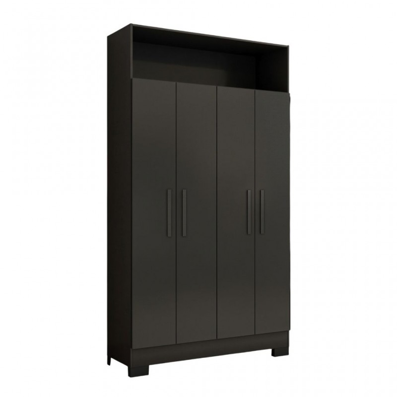 Izetta Wardrobe 4 Doors Black