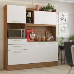 Select Kitchen Cabinet 6 Doors And 2 Drawers Almond /White