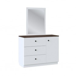 Pera Dressing Table With Mirror White/L. Oak