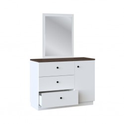 Pera Dressing Table With Mirror White/L. Oak