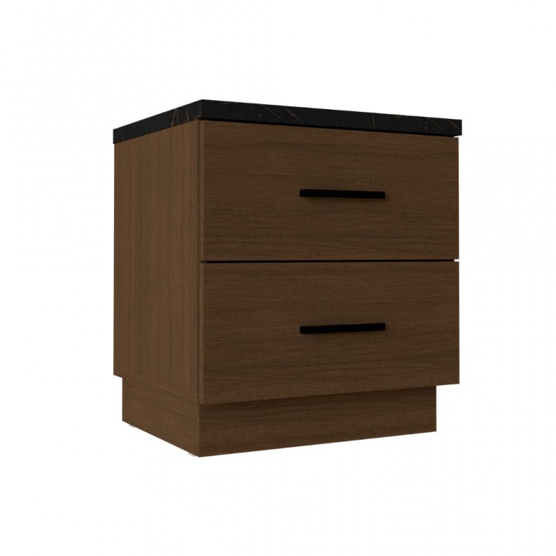 Pera Night Table With 2 Drawers Amber Itauba/B.P Reali