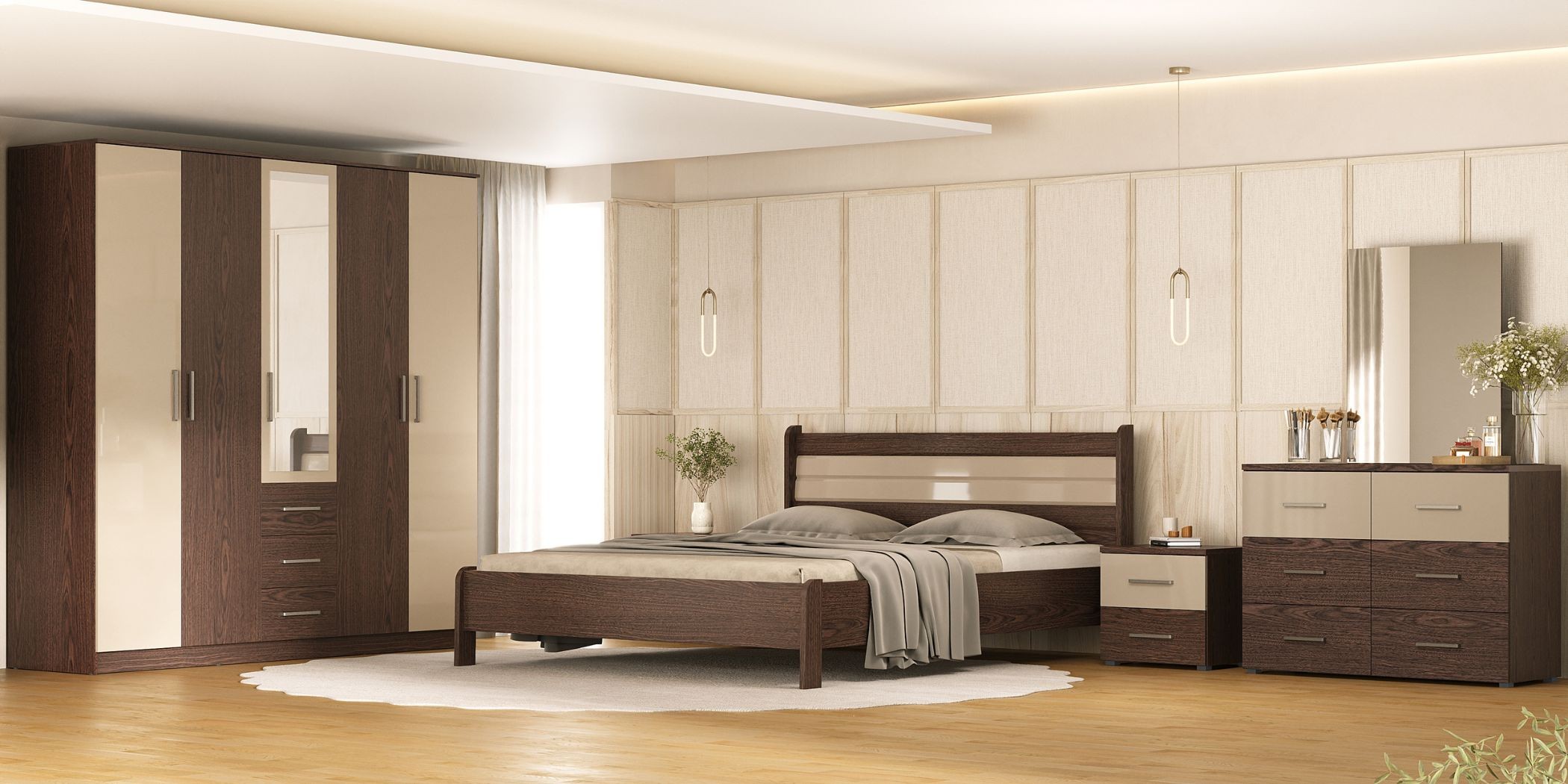 Wynwood Bedroom Set 180x200 cm Carvalho Wenge