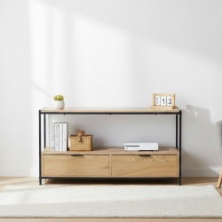 Flood TV Cabinet With Drawers In Melamine Oak