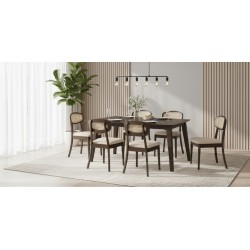 Laos Table & 6 Chairs Light Wenge