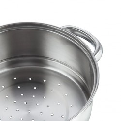 Vinod BSSH330 Stainless Steel 3Tier 30cm Steamer With Glass Lid