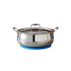 Vinod PCLP32 Chef's Lagan 8L - 32cm Shallow Pot Platinum Triply Stainless Steel