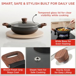 Vinod DCDK26 Di Casa 26cm - 3.1L Deep Kadai