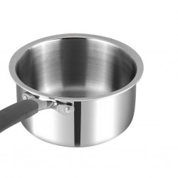 Vinod PLXS3 Platinum Triply Luxe Set of 3: 24cm Deep Kadai W/Lid, 16cm Saucepan W/Lid, 22cm Frypan