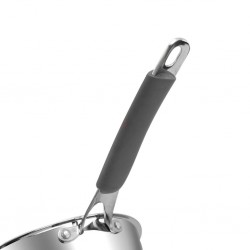 Vinod PLXS3 Platinum Triply Luxe Set of 3: 24cm Deep Kadai W/Lid, 16cm Saucepan W/Lid, 22cm Frypan