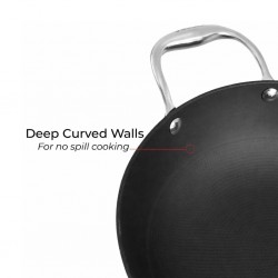 Vinod FCIK26  26cm - 2.5L Ferona Cast Iron Kadai