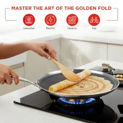 Vinod EXPTDT31 Platinum Triply SAS Pro 31cm Dosa Tawa