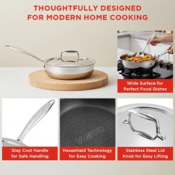 Vinod PXSTP24 Platinum Triply SAS Pro 24cm Sautepan With Lid