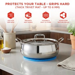 Vinod PCLP32 Chef's Lagan 8L - 32cm Shallow Pot Platinum Triply Stainless Steel