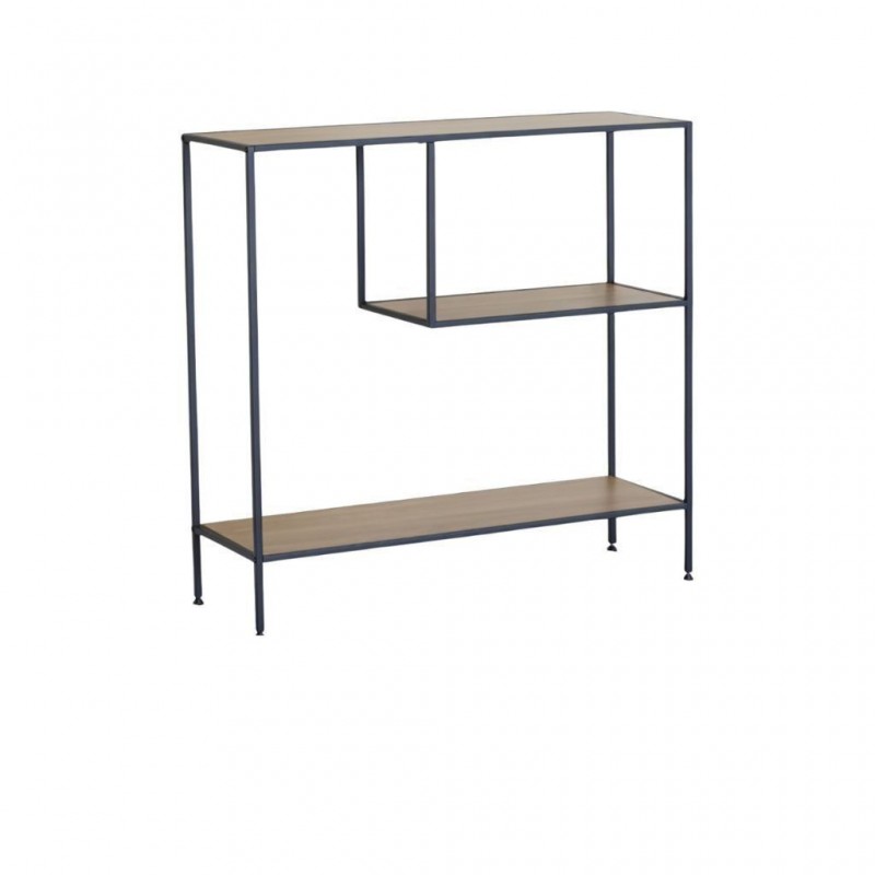 Glitch Console With Shelf In Melamine Oak