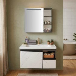 Camellia Bathroom Cabinet With Mirror 1120-80
