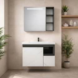 Hibiscus Bathroom Cabinet With Mirror 1120-60