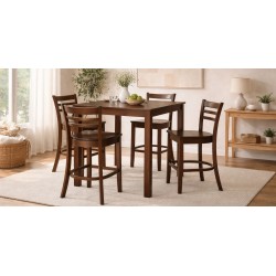 Lydon Table & 4 Chairs Walnut