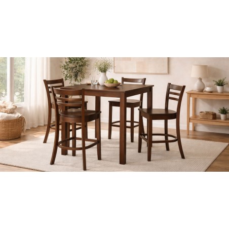 Lydon Table & 4 Chairs Walnut