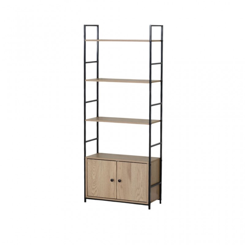 Blish Shelves With 2 Drawers in Melamine Wild Oak