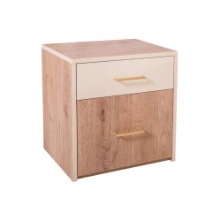 Finnley Night Table Aurous & Ivory In Particle Board