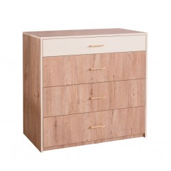 Finnley Chest of Drawers Aurous & Ivory In Particle Board