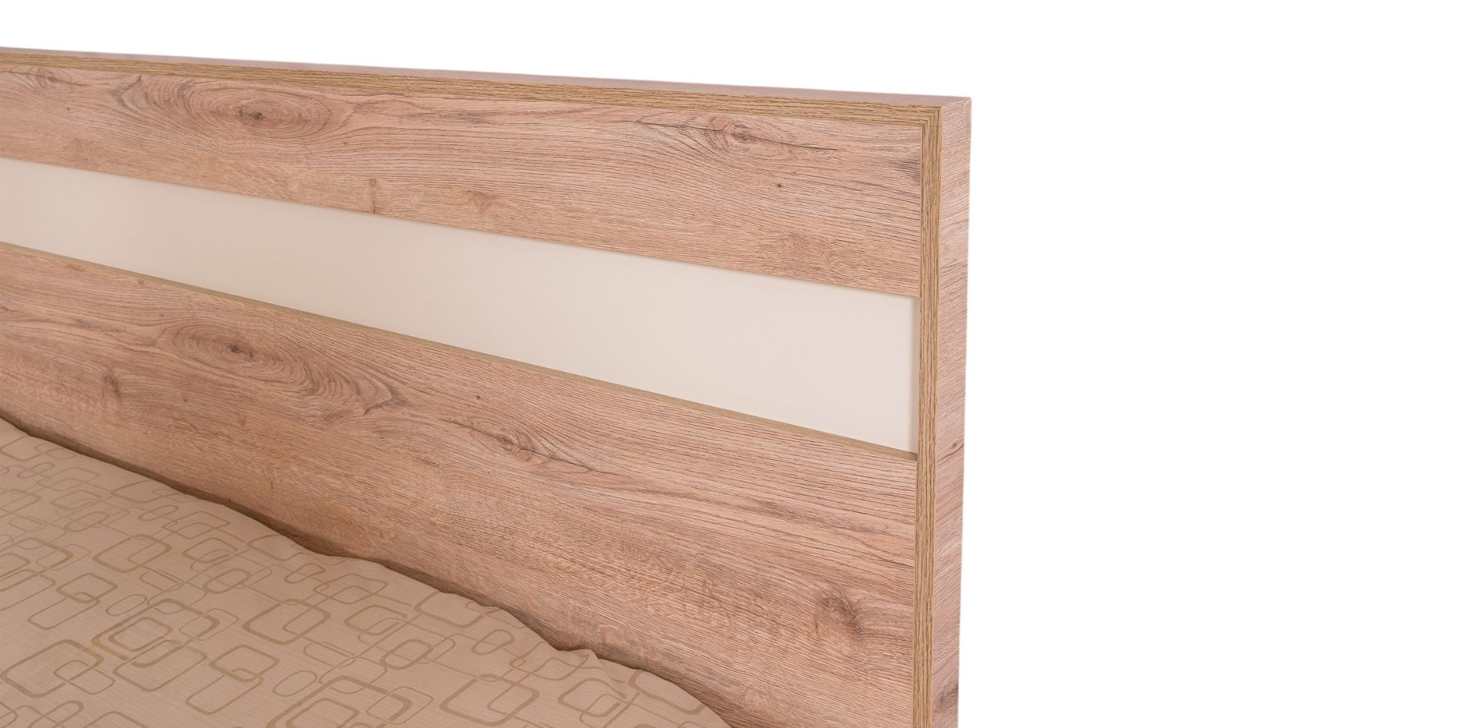 Finnley Bed 180x200 cm Aurous & Ivory In Particle Board