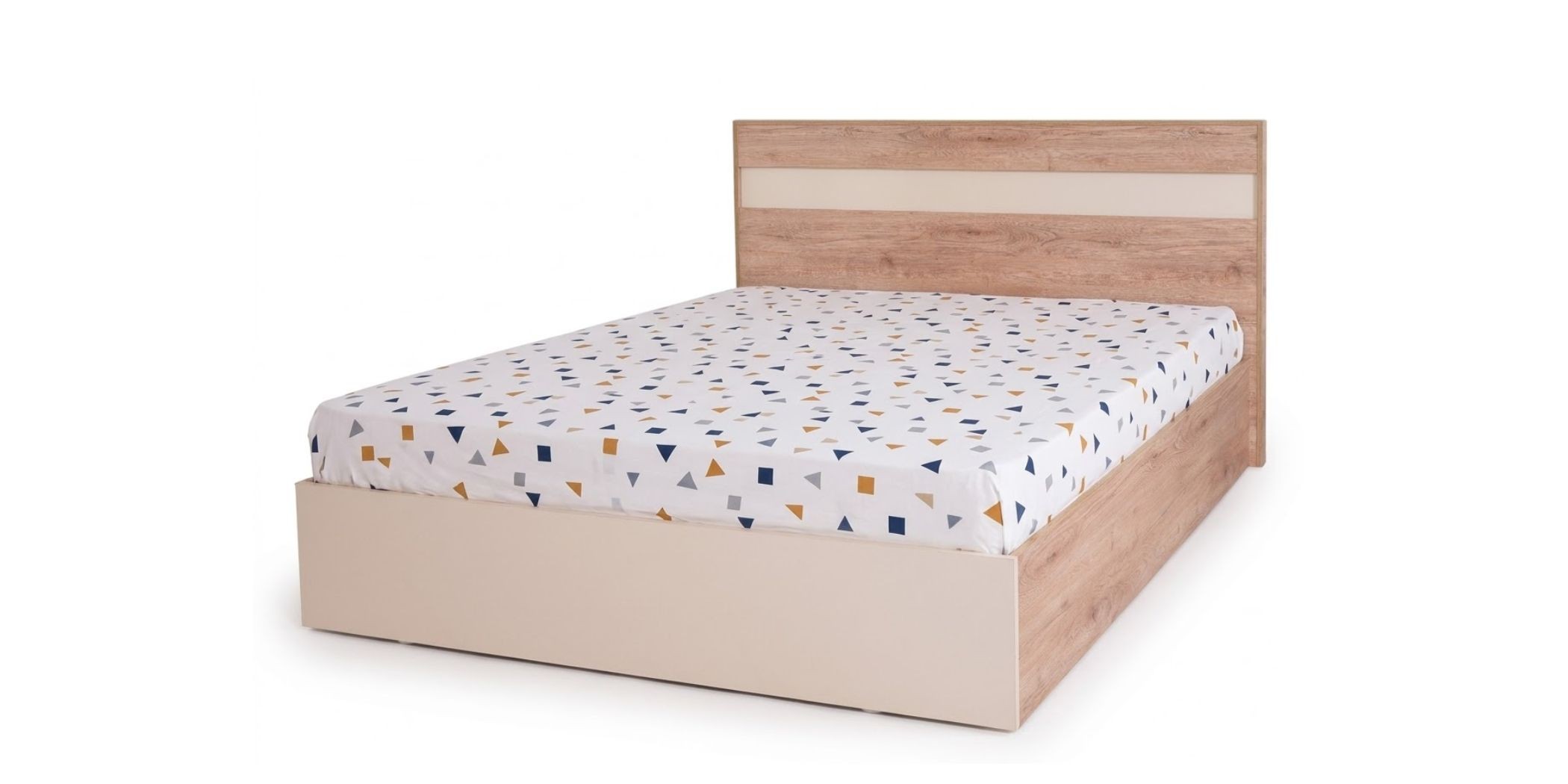 Finnley Bed 180x200 cm Aurous & Ivory In Particle Board