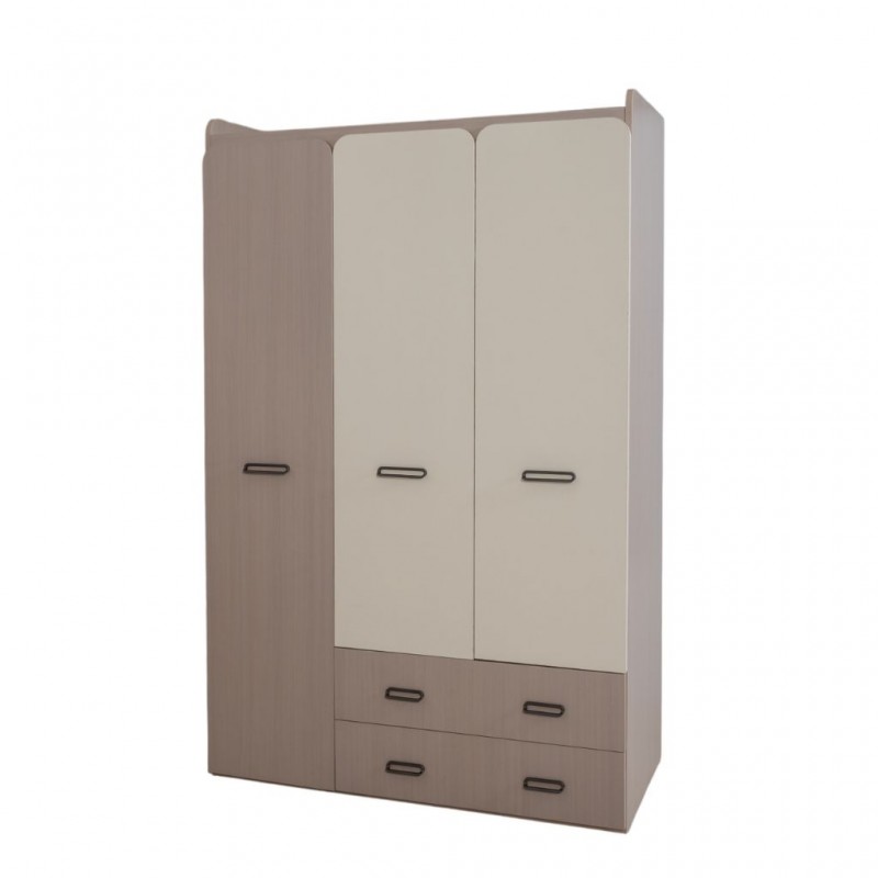 Nexus Wardrobe 3 Doors Ash Beige & Ivory