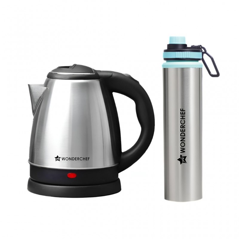 Wonderchef WON719 Crescent 1.8L Kettle + 750ml SS Bottle - 63154737