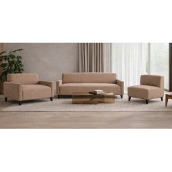 Asana 3+2+Armless Chair Fabric Brooklyn Biege