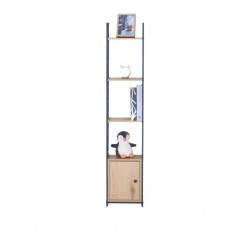 Blish Shelf With Door in Melamine Wild Oak