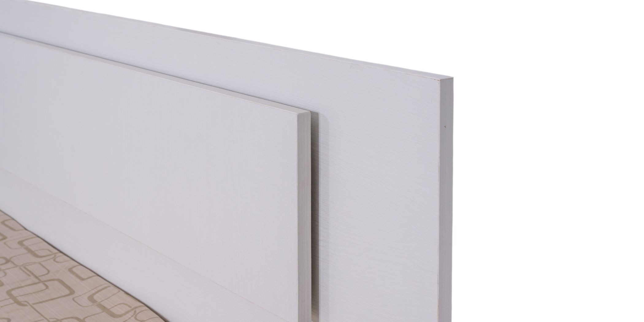 Grace Bed 150x190 cm MDF White Ash
