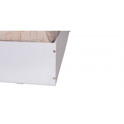 Grace Bed 150x190 cm MDF White Ash