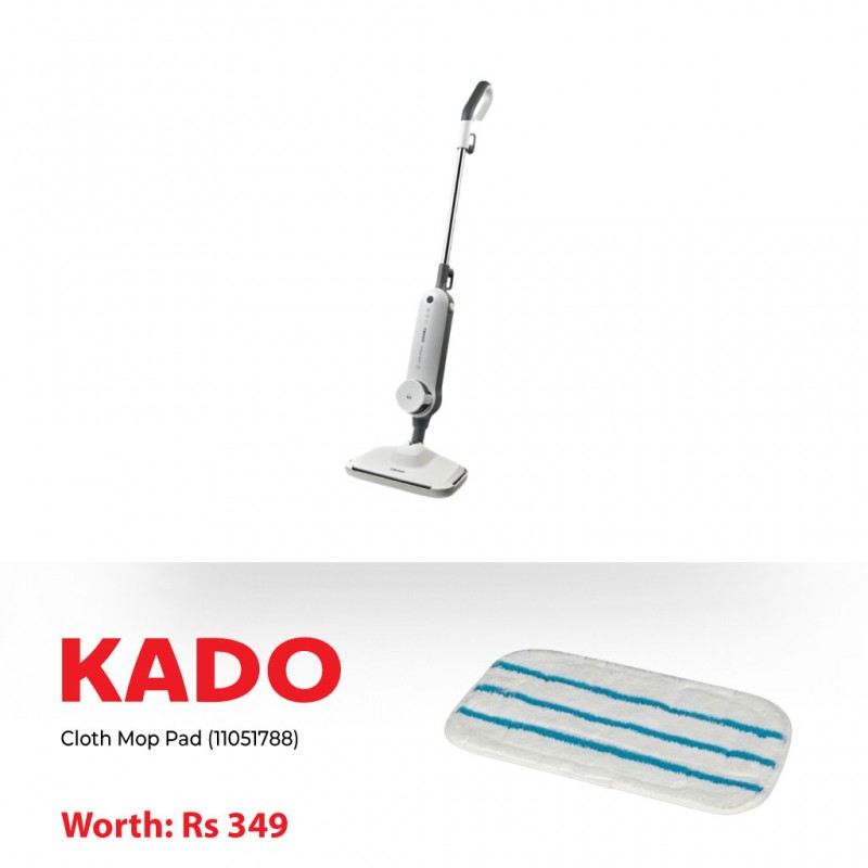 Cornell CESM330WH 330ml White Steam Mop & Free Cornell Cloth Mop Pad For CESM330WH Steam Mop