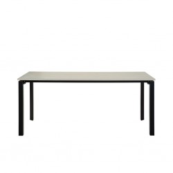 Suva Office Table Larix White And Black Leg In MDF 180x80 cm