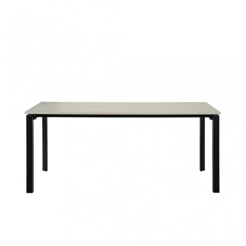 Suva Office Table Larix White And Black Leg In MDF 180x80 cm