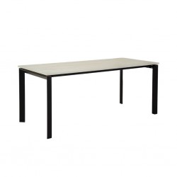 Suva Office Table Larix White And Black Leg In MDF 180x80 cm