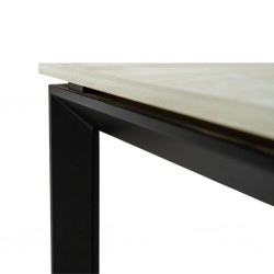Suva Office Table Larix White And Black Leg In MDF 180x80 cm