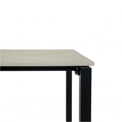 Suva Office Table Larix White And Black Leg In MDF 180x80 cm
