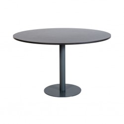 Apia Round Table Dark Grey With Gray Leg In Plywood 120 cm