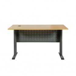 Lome Office Desk Golden Oak & Black Leg 130x75 cm In MDF