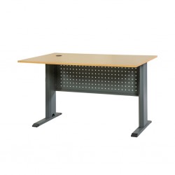 Lome Office Desk Golden Oak & Black Leg 130x75 cm In MDF