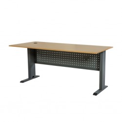Lome Office Desk Golden Oak & Black Leg 170x75 cm In MDF