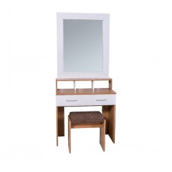 Neo Dressing Table Red Oak & White