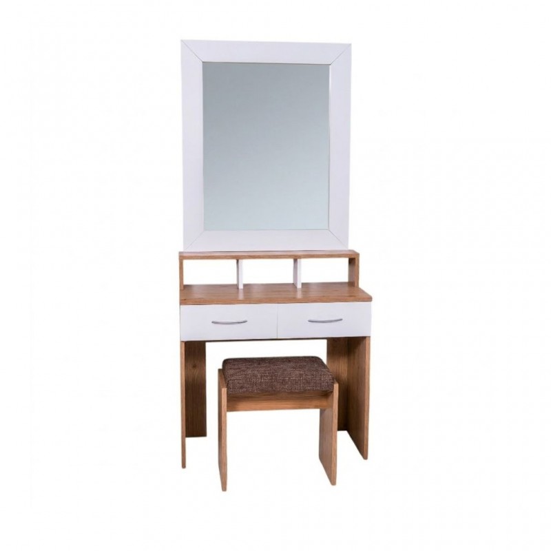 Neo Dressing Table Red Oak & White