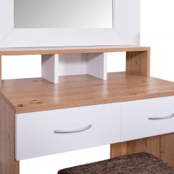 Neo Dressing Table Red Oak & White